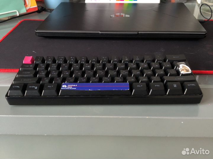 Игровая мембаранная клавиатура 60 defender red