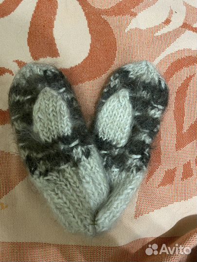Варежки детские из козьего пуха