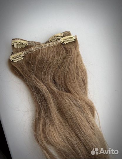 Накладные пряди волос на заколке