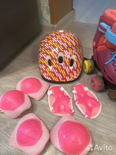 Роликовые коньки детские с защитой