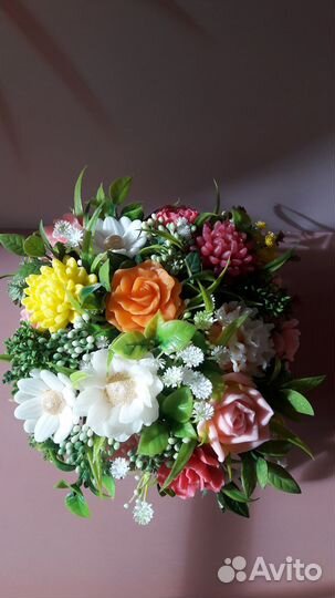 Букет из мыльных цветов. Подарок