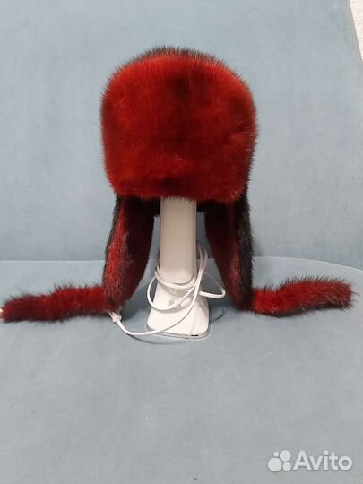 Шапка ушанка норковая женская