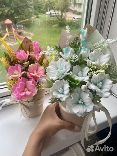 Букет гладиолусов из мыла ручной работы