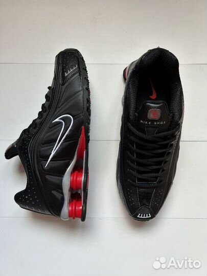 Кроссовки nike air shox r4 black red мужские 41-45