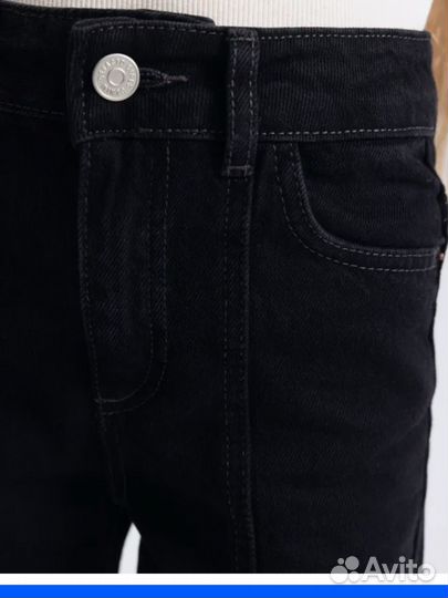 Джинсы черные широкие для девочки 10-11 лет
