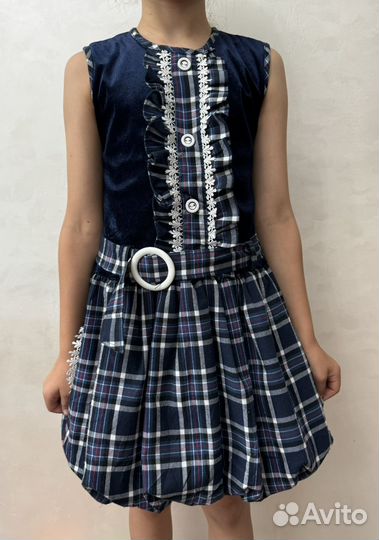 Школьное Платье сарафан для девочки 128