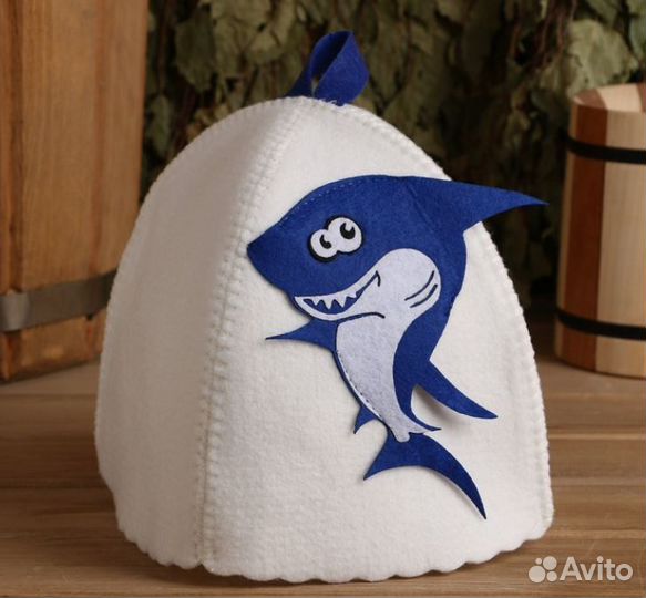 Шапка для бани с детской аппликацией 