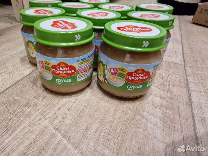 Детское питание пюре фруктовое овощное