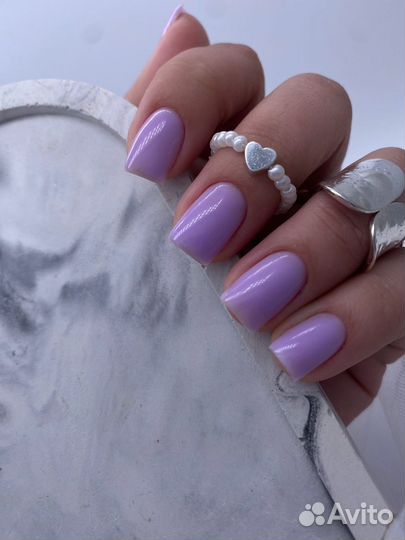 Маникюр с покрытием гель лак, наращивание ногтей