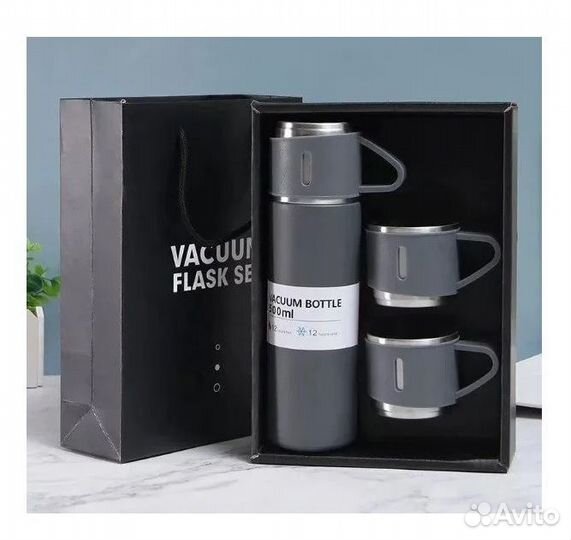 Подарочный набор термос + 2 кружки (QZ-16)