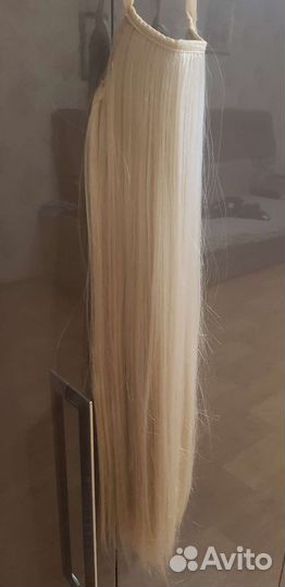 Накладной хвост блонд