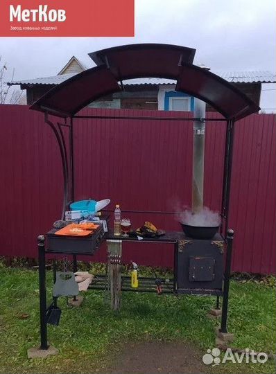 Кованые мангалы с крышей