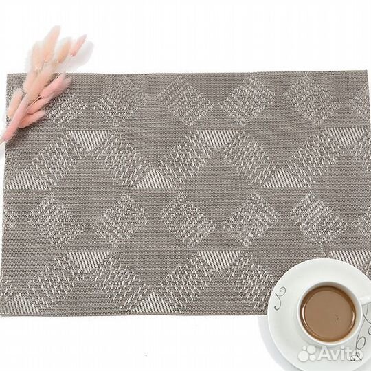 Cалфетка сервировочная 30х45см серо-бежевая, арт.P