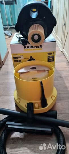 Профессиональный пылесос karcher WD 2, 1000 Вт
