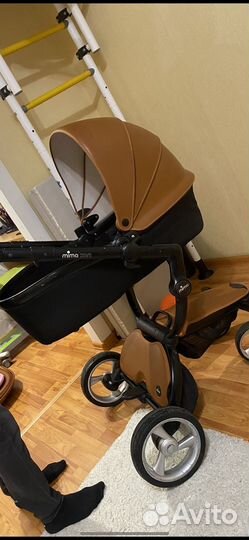 Коляска mima xari 3 в 1+mima moon стульчик