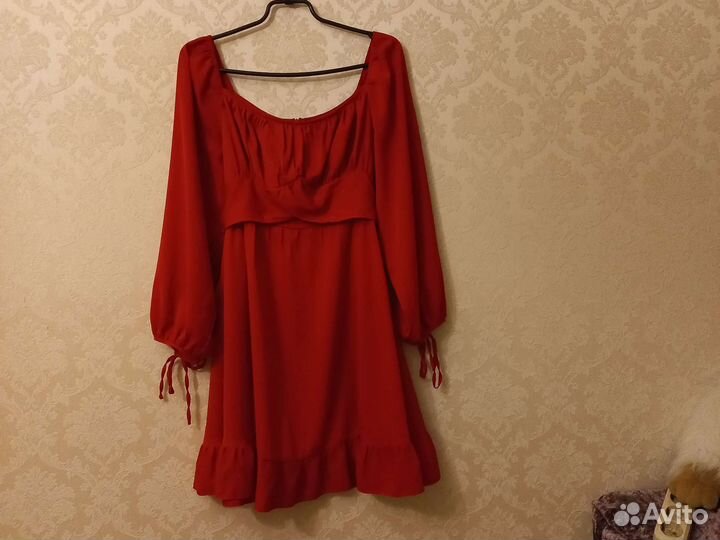 Платье летнее женское алое.М