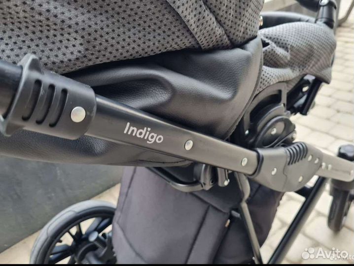 Коляска 2 в 1 indigo эко кожа