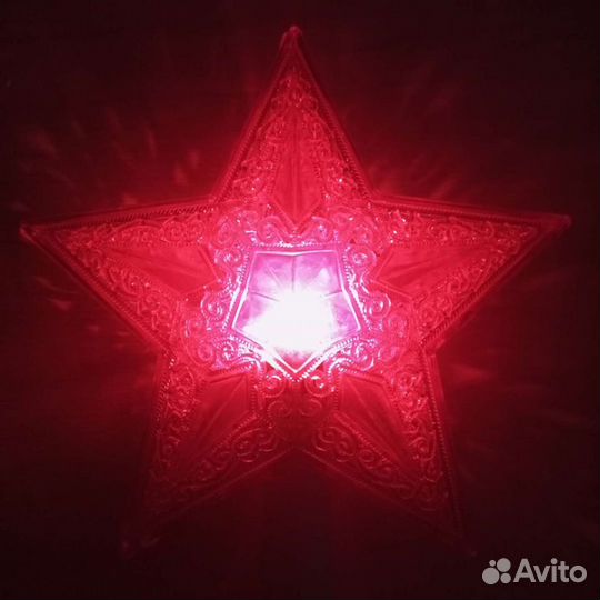 Звезда, верхушка гирлянда на ёлку малютка СССР