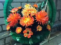 Искусственные цветы в корзине 80см