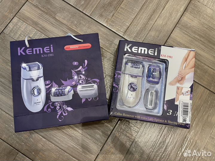 Новый эпилятор kemei в упаковке