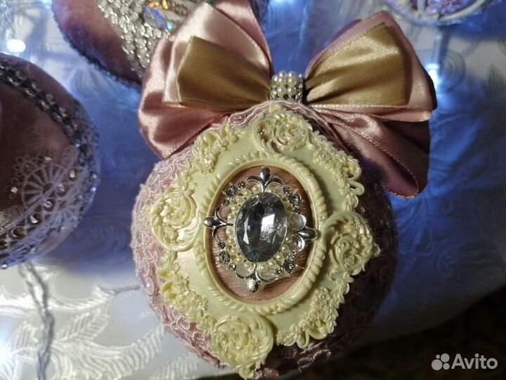 Елочные шары в бархате