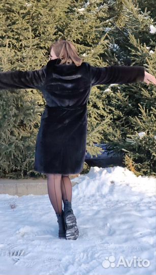 Продам роскошную черную норковую шубу 46-48 размер