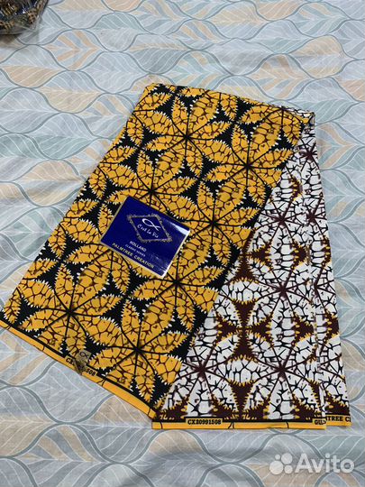 Африканская ткань анкара хлопок 3ярда(2,5м)