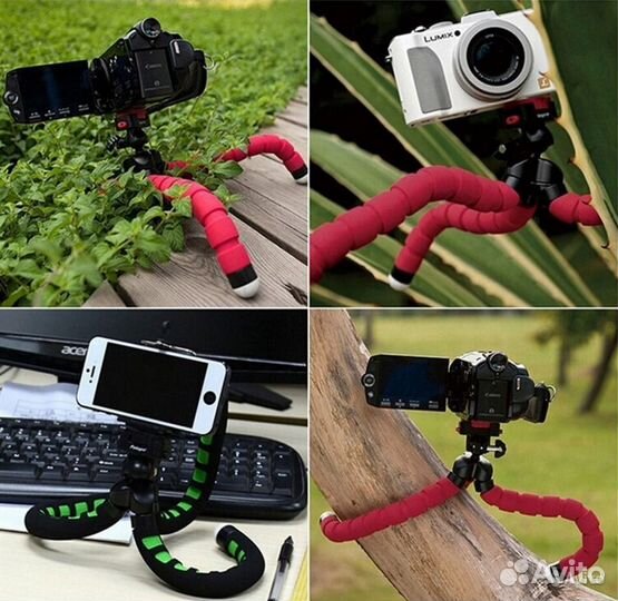 Гибкий мини штатив для телефона и камеры