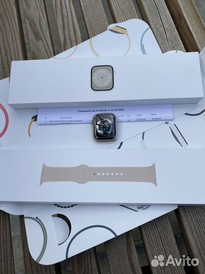 Apple Watch Series 8 45mm Starlight Чек