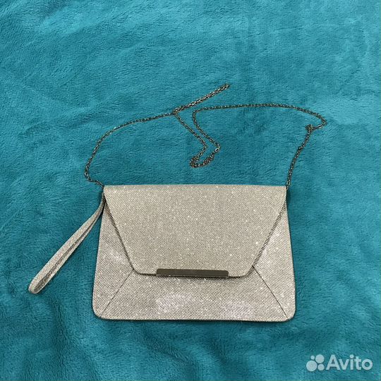 Клатч серебряный