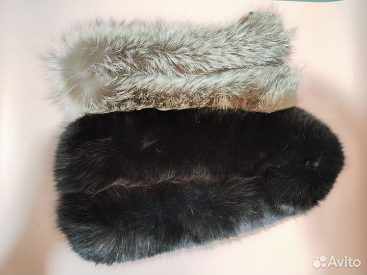 Меховой воротник натуральный на капюшон