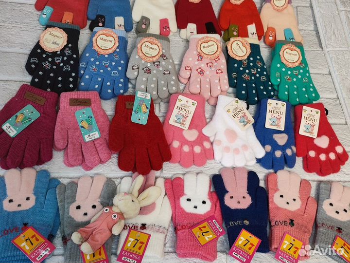 Перчатки и варежки детские в ассортименте новые