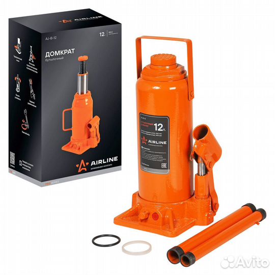 Домкрат бутылочный Airline AJ-B-12 12 т 260-495 мм