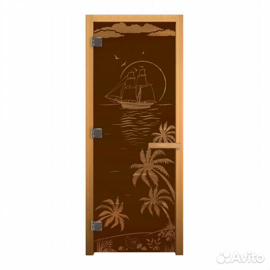 Дверь стекло Бронза Матовая 