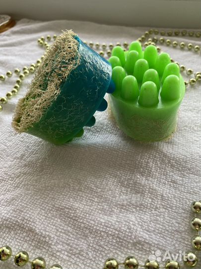 Массажное мыло с люфой, мыло с люфой