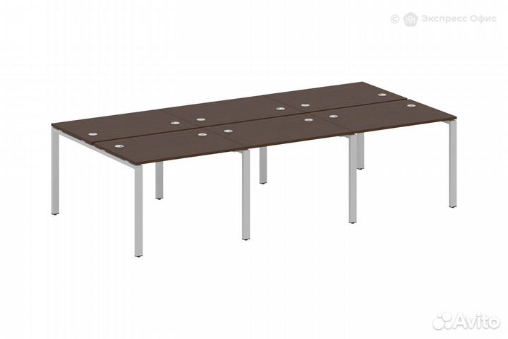 Стол-бенч двойной на 6 раб. мест Metal system style бп.см-6.1