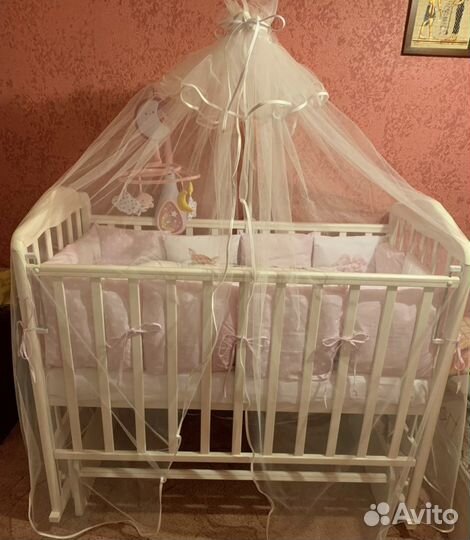 Детская кроватка (маятник поперечный)