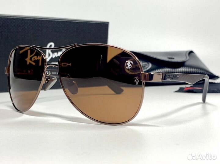 Очки Ray Ban Aviator коричневые