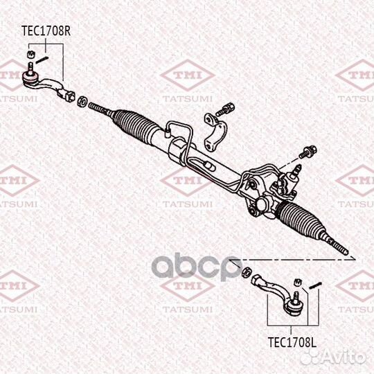 Наконечник рулевой тяги перед прав TEC1708R