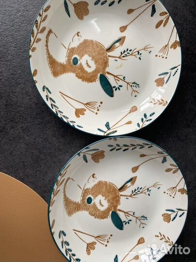 Тарелка милая новогодняя