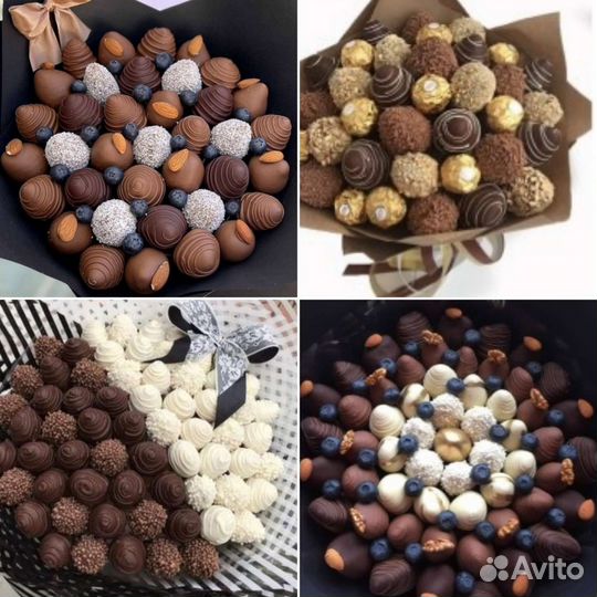 Мужской букет из клубники в шоколаде