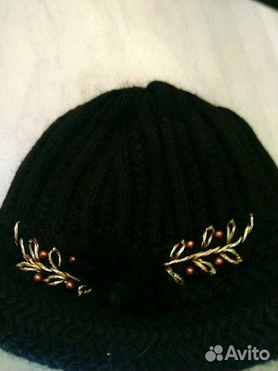 Шляпа+ шарфик+носки вязаные