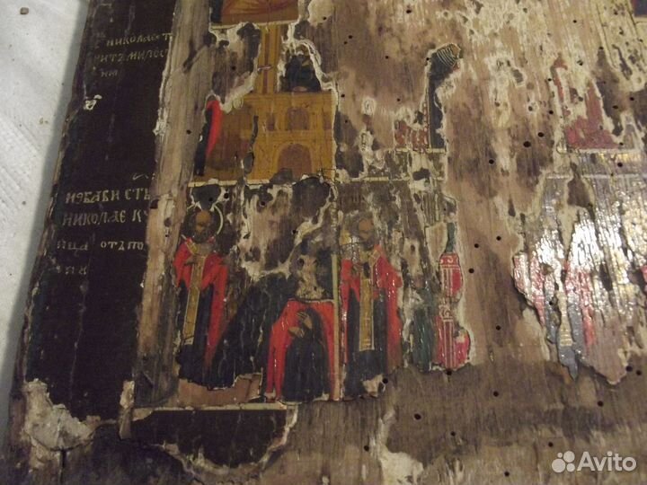 Икона Святитель Николай Чудотворец с житиями