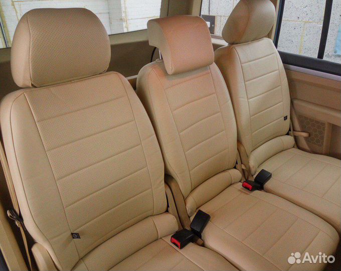 Чехлы экокожа Премиум Volkswagen Touran Автопилот