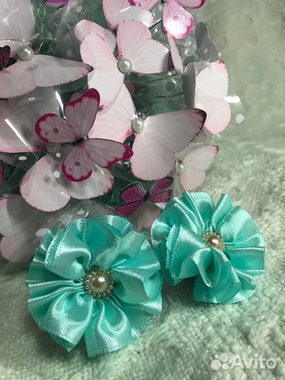 Заколка и резиночки ручной работы