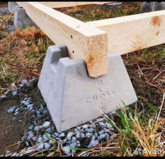 Кросс-блоки для каркасов, террас, бассейнов