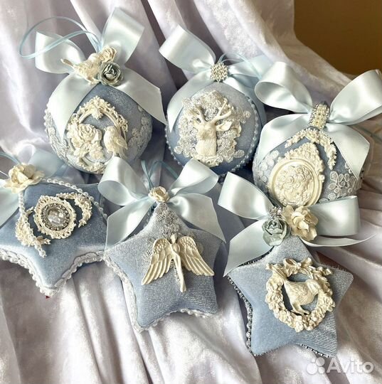 Бархатный новогодний шар