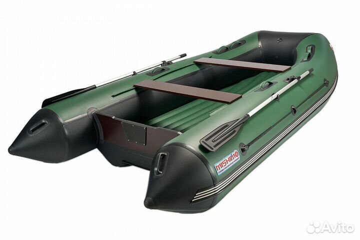 Премиальная лодка mishimo lite DF 430 Black\Green