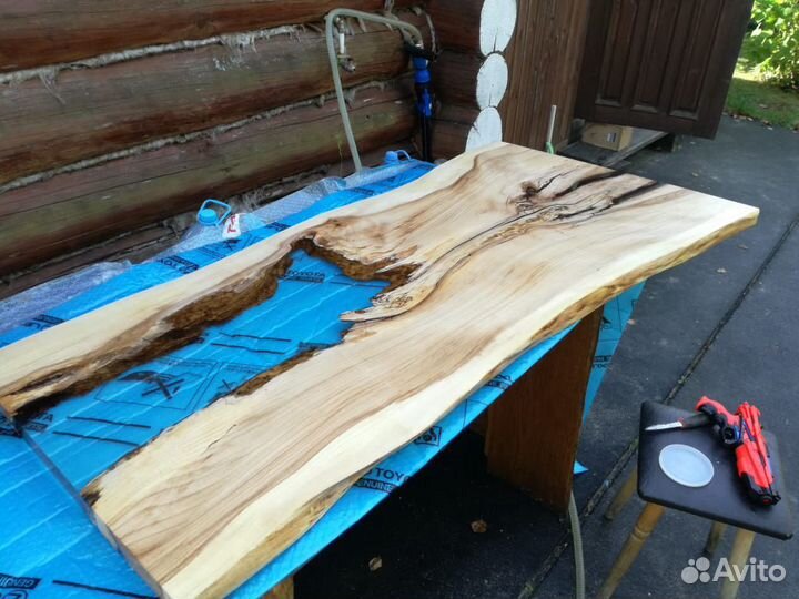 Столешница карагач + эпоксидная смола