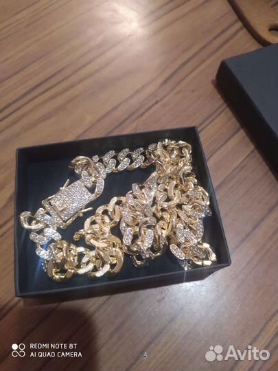 Ошейник для собак -цепь со стразами